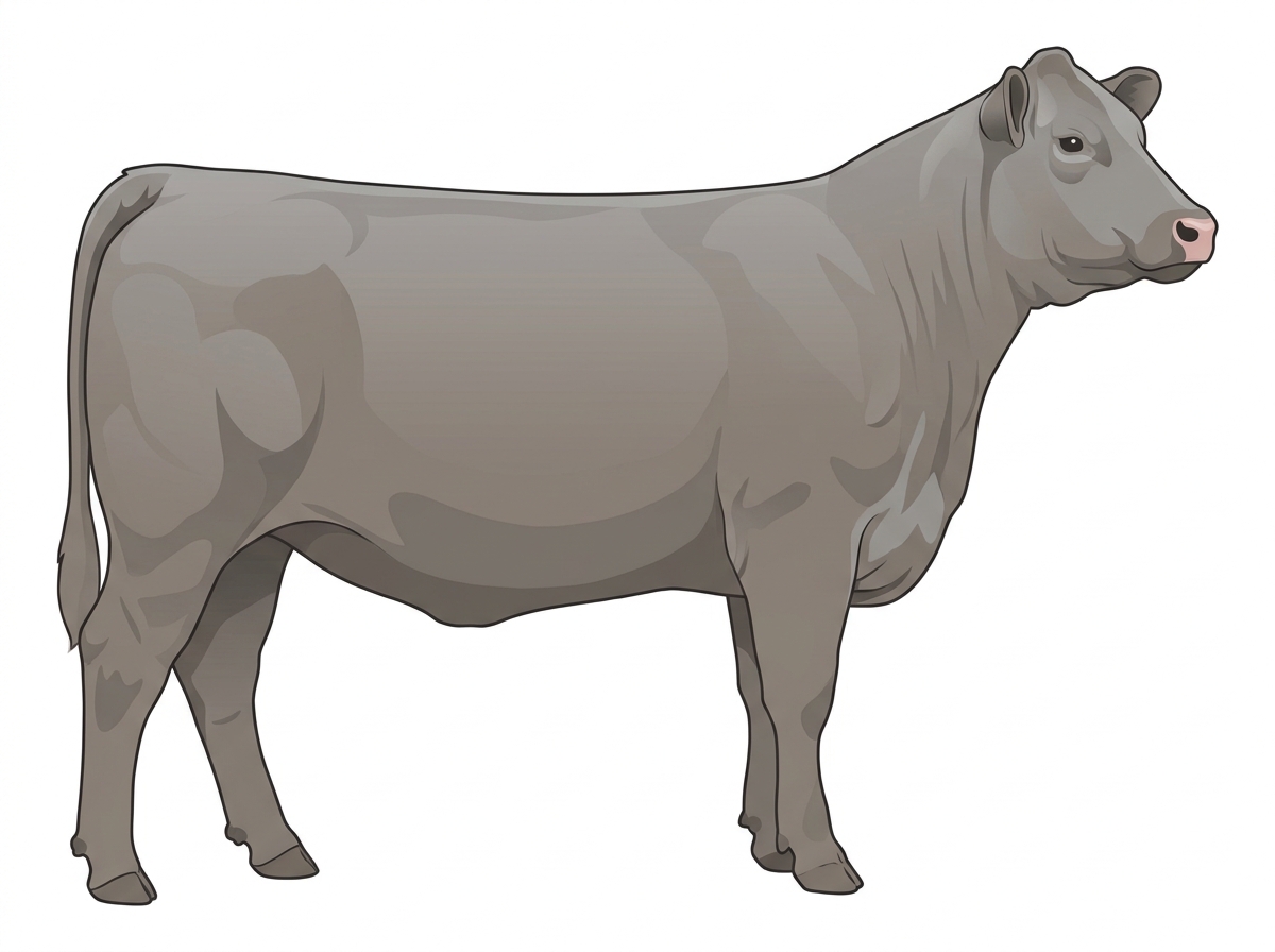 Gray Charolais Cross Heifer
