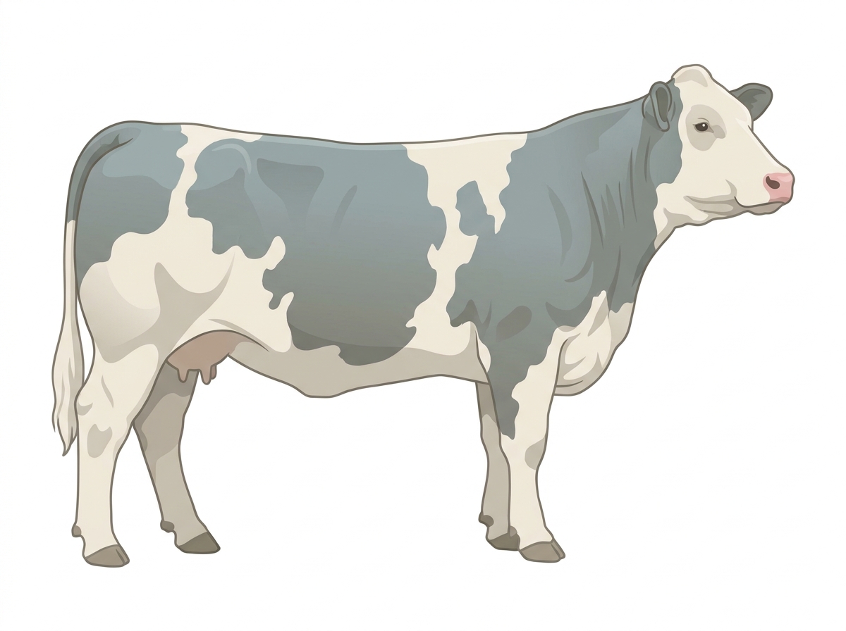 Light blue roan Charolais Cross Cow