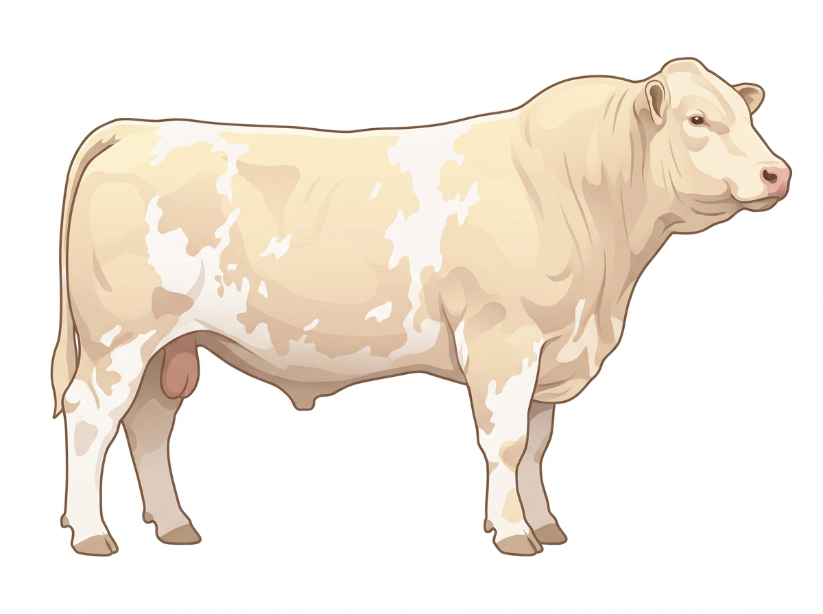 Light cream roan Charolais Cross Bull