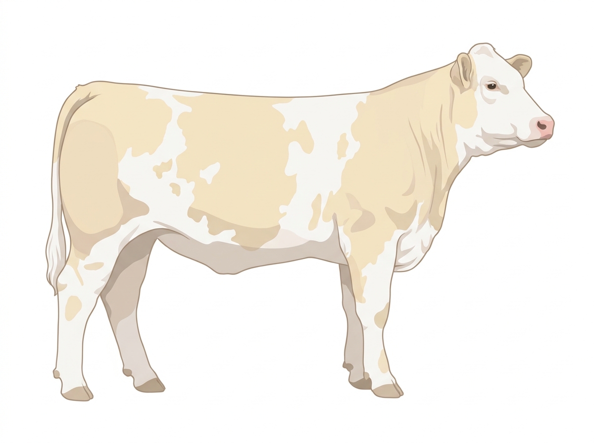 Light cream roan Charolais Cross Heifer