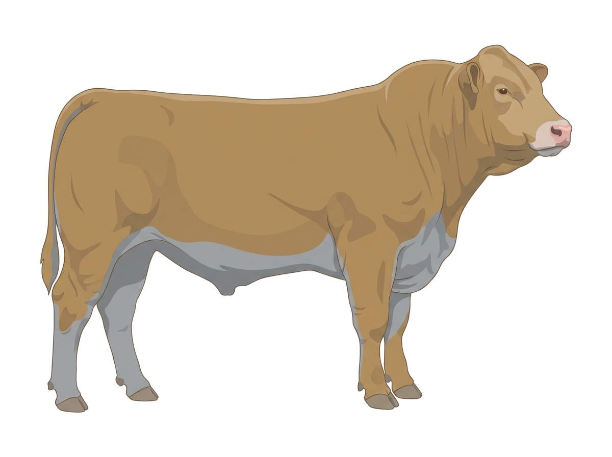 Tan Charolais Cross Bull