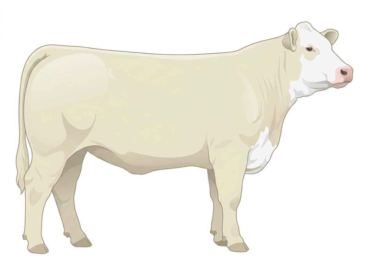 White with a partial white face Charolais Cross Heifer