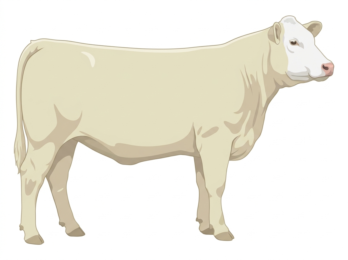 White with a white face Charolais Cross Heifer