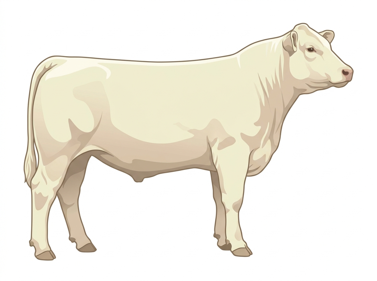 White Charolais Steer