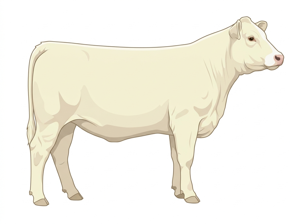 White with minimal white face markings Charolais Heifer