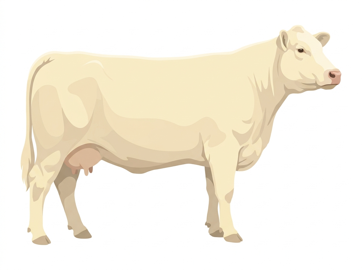 Cream Charolais x Angus Cross Cow