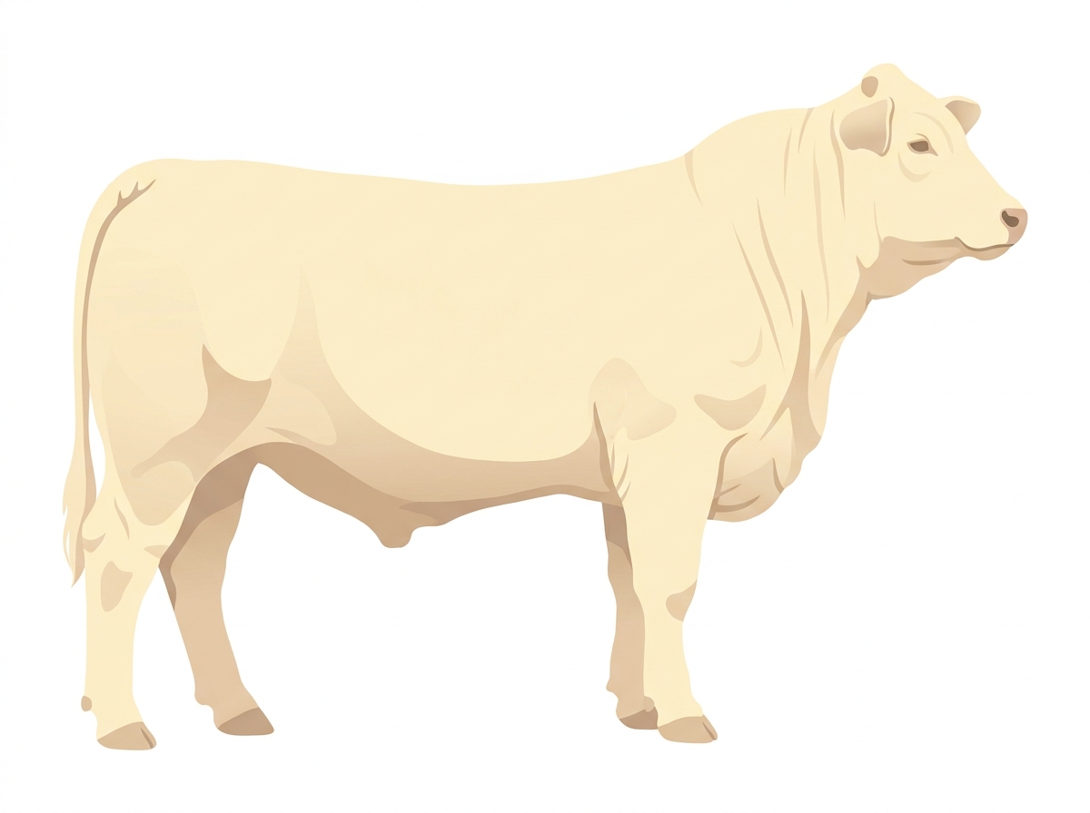 Cream Charolais x Brahman Cross Steer