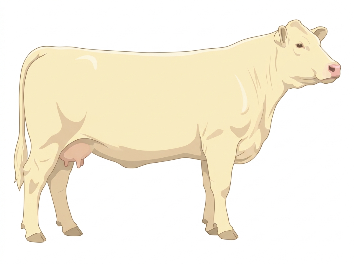 Cream Charolais x Shorthorn Cross Cow