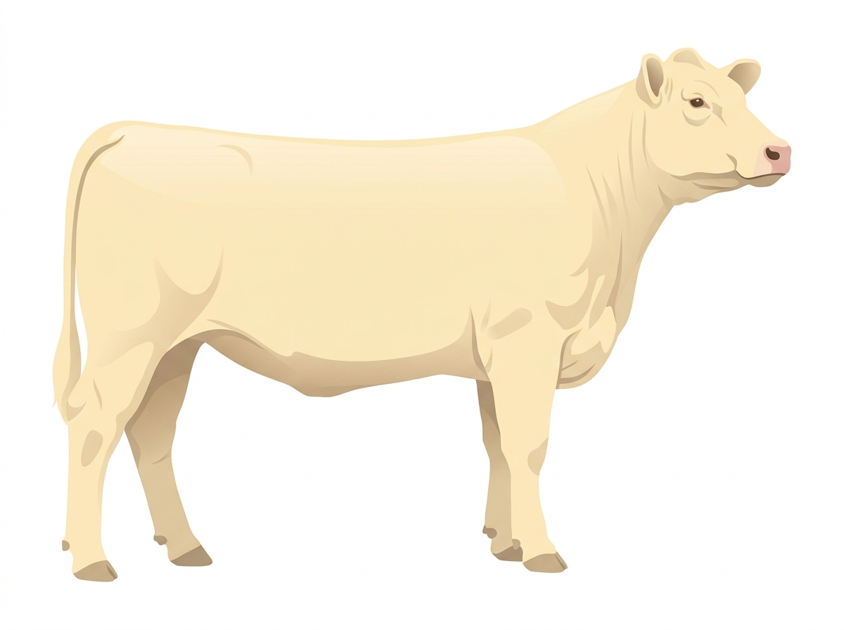 Cream Charolais x Shorthorn Cross Heifer