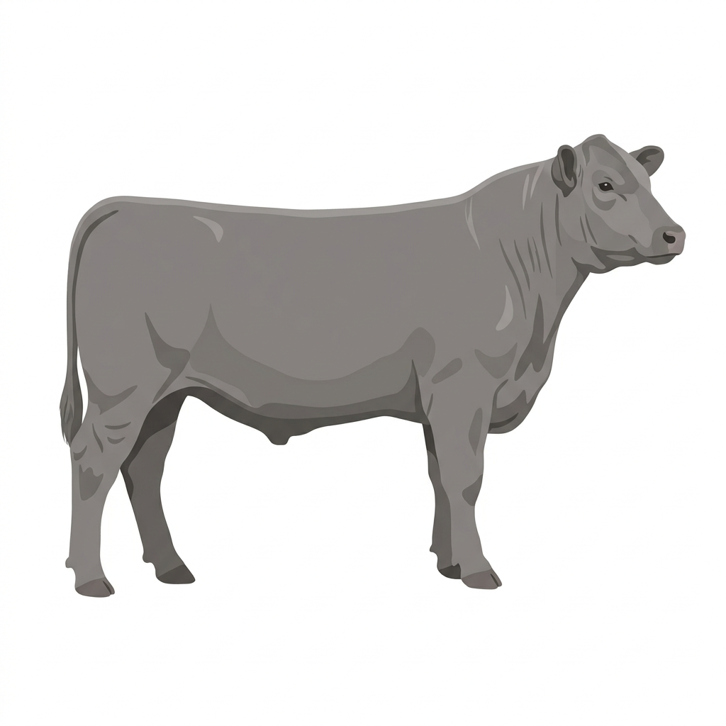 Gray ChiAngus Steer