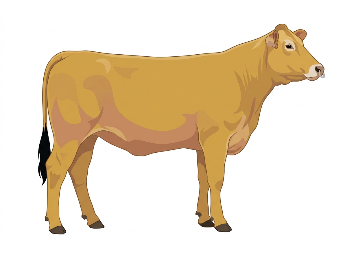 Gold with a pale muzzle ring and lighter underline Chianina Cross Heifer