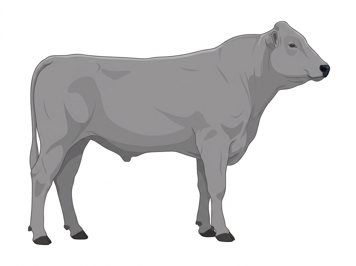 Gray Chianina Cross Bull