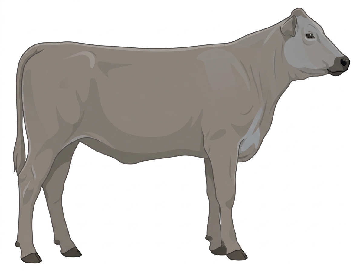 Gray Chianina Cross Heifer