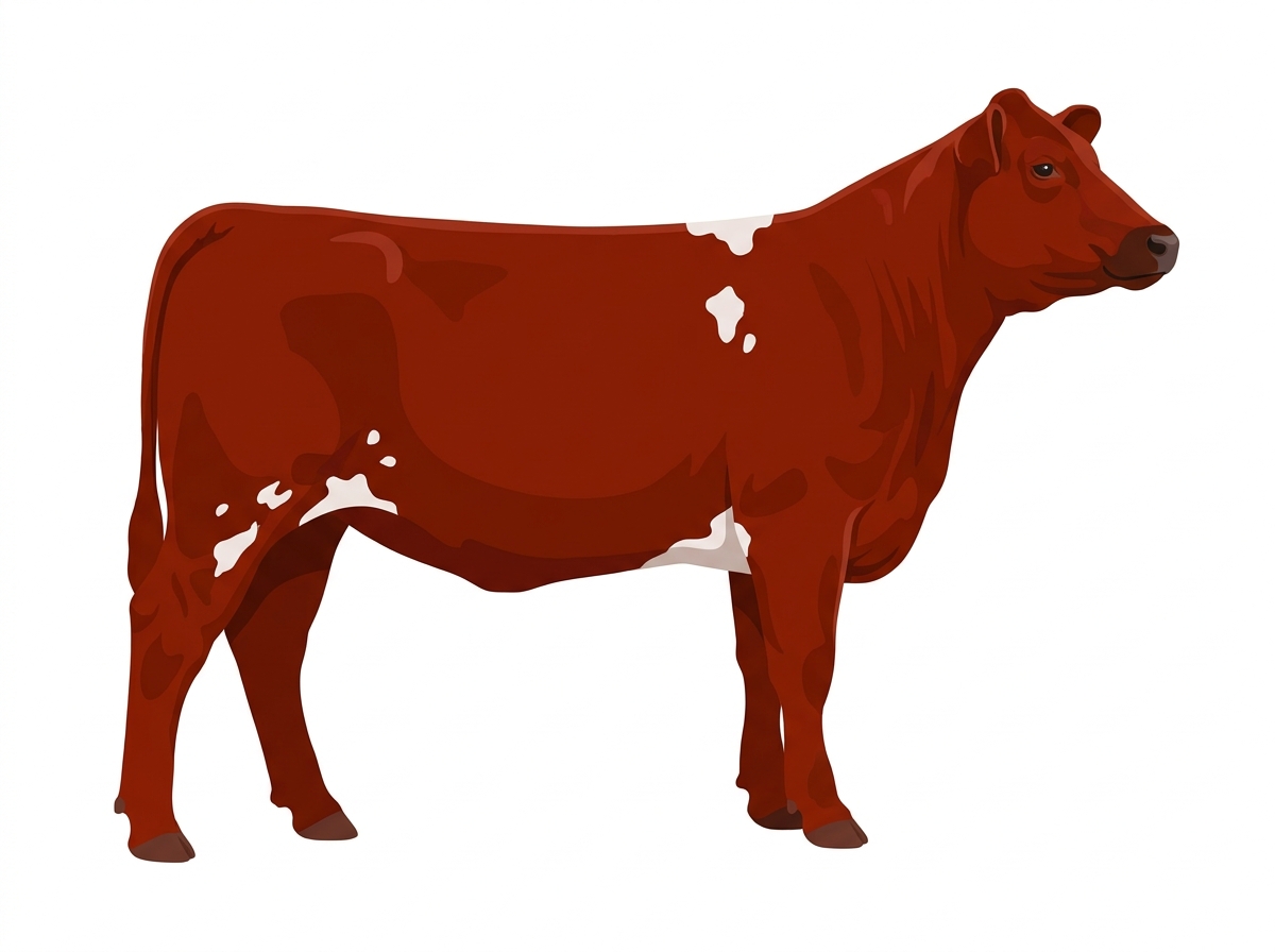 Red with a few white spots Chianina Cross Heifer