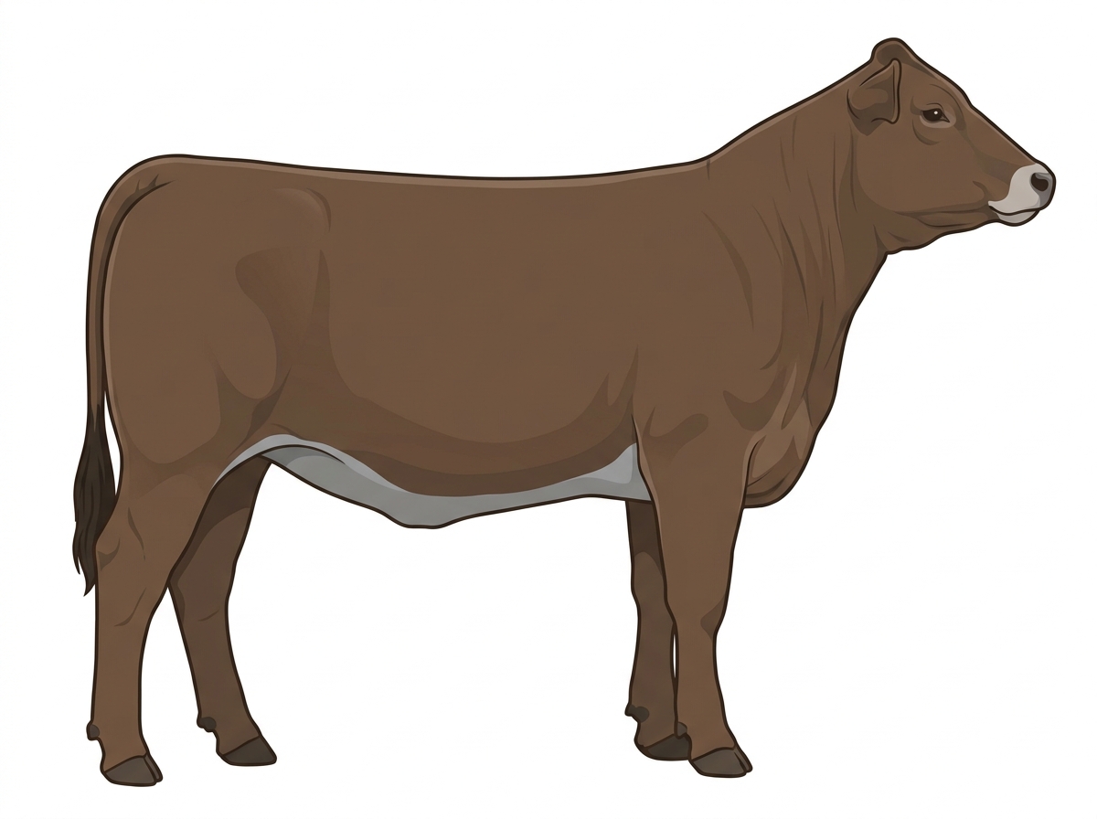 Smoky with a pale muzzle ring and lighter underline Chianina Cross Heifer