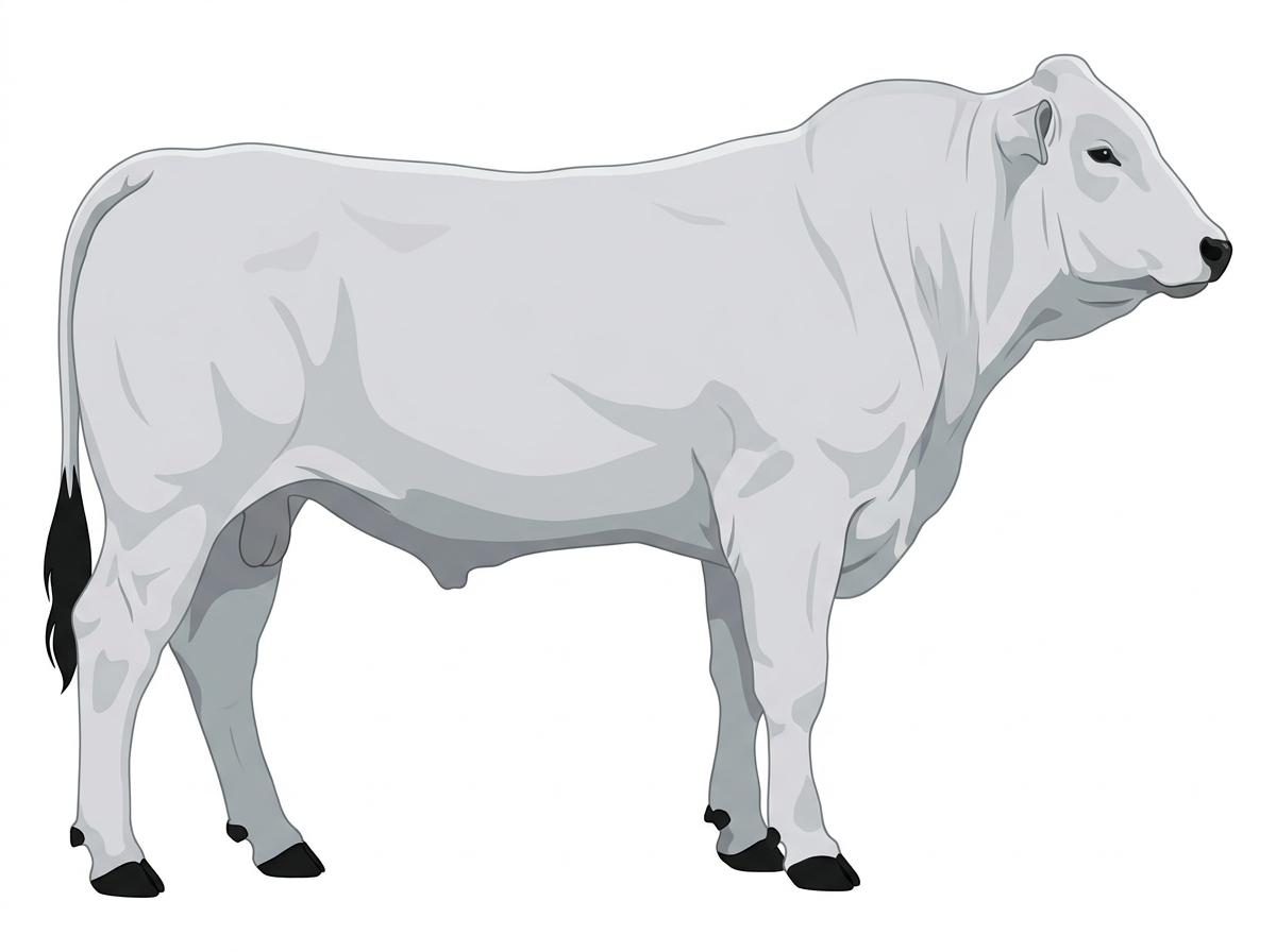 White Chianina Cross Bull