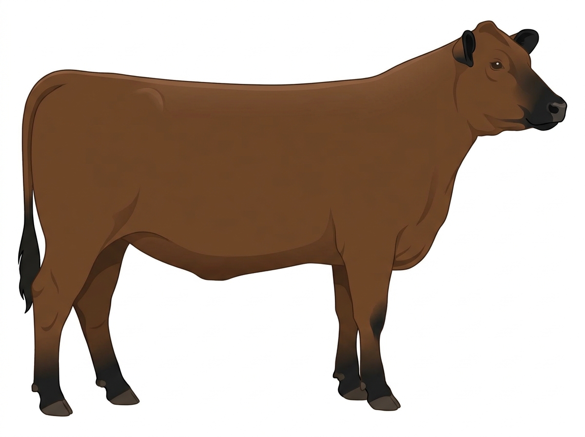 Brown with black points ChiMaine Heifer