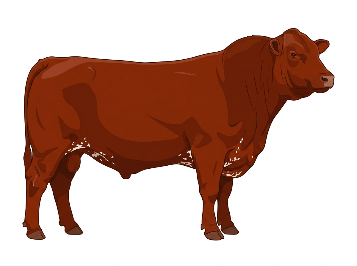 Red with ticking in the white ChiMaine Bull