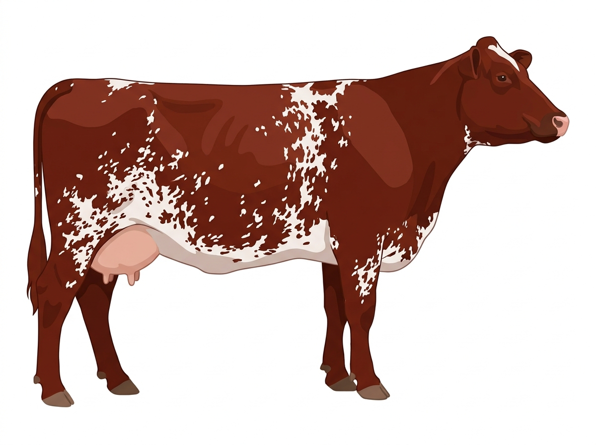 Red heavy roan Commercial Shorthorn Cow