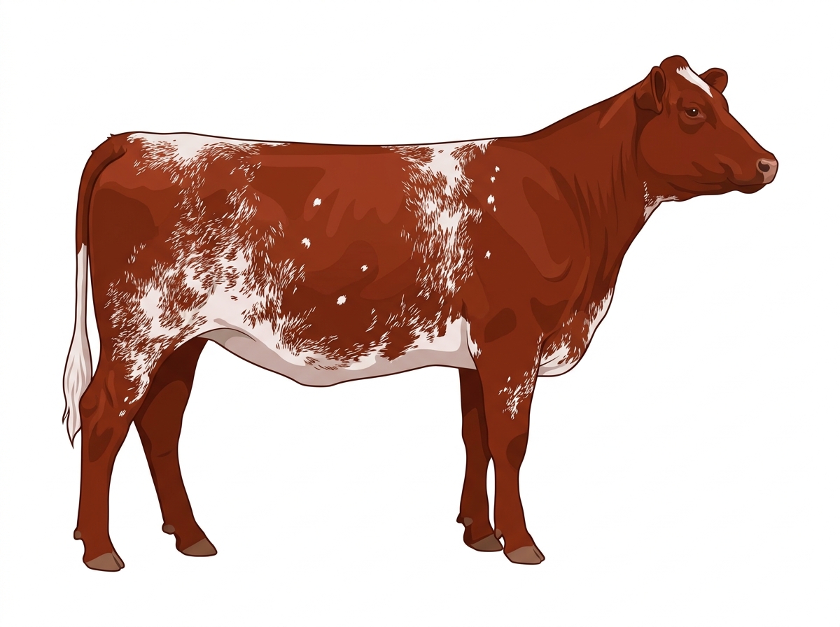 Red heavy roan with minimal spotting Commercial Shorthorn Heifer