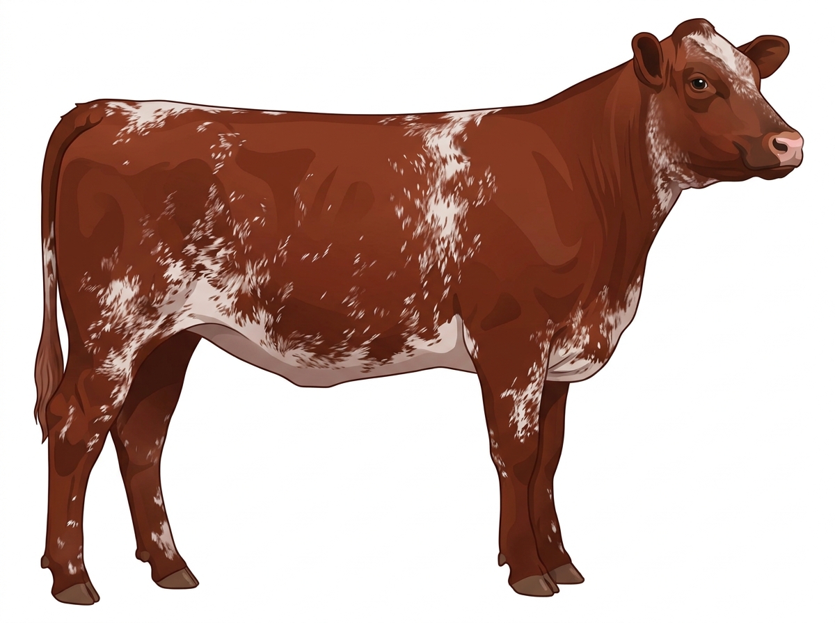 Red roan Commercial Shorthorn Heifer