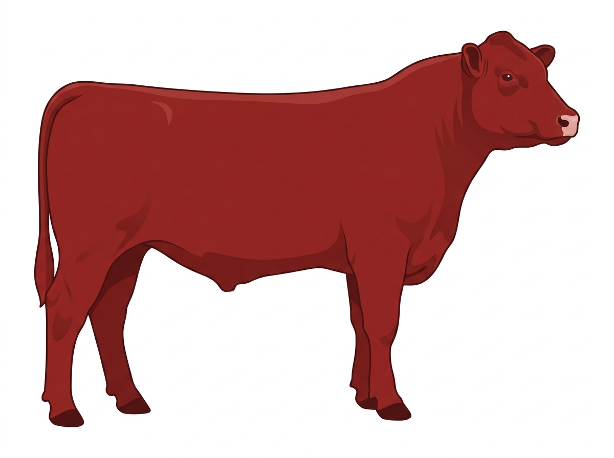 Red Commercial Shorthorn Steer