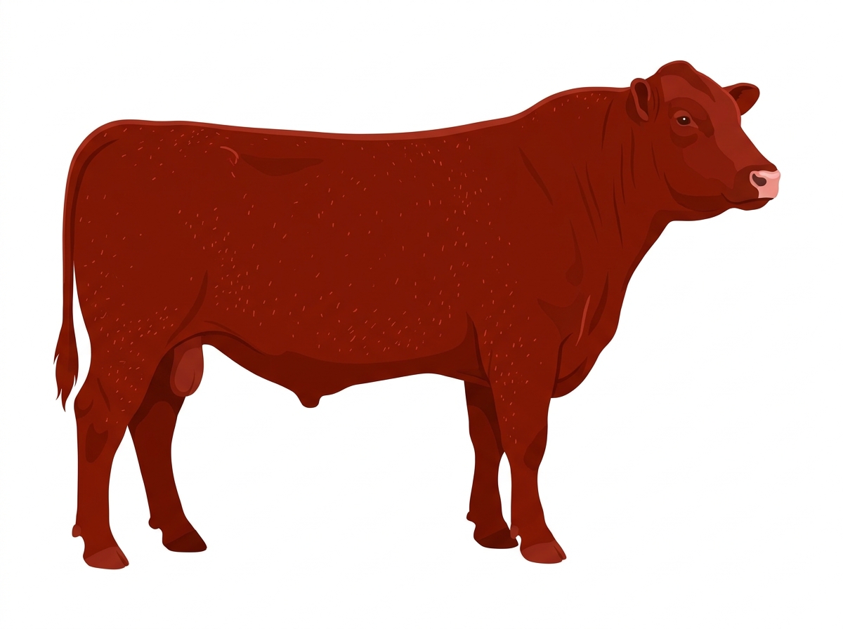 Red with ticking Commercial Shorthorn Bull
