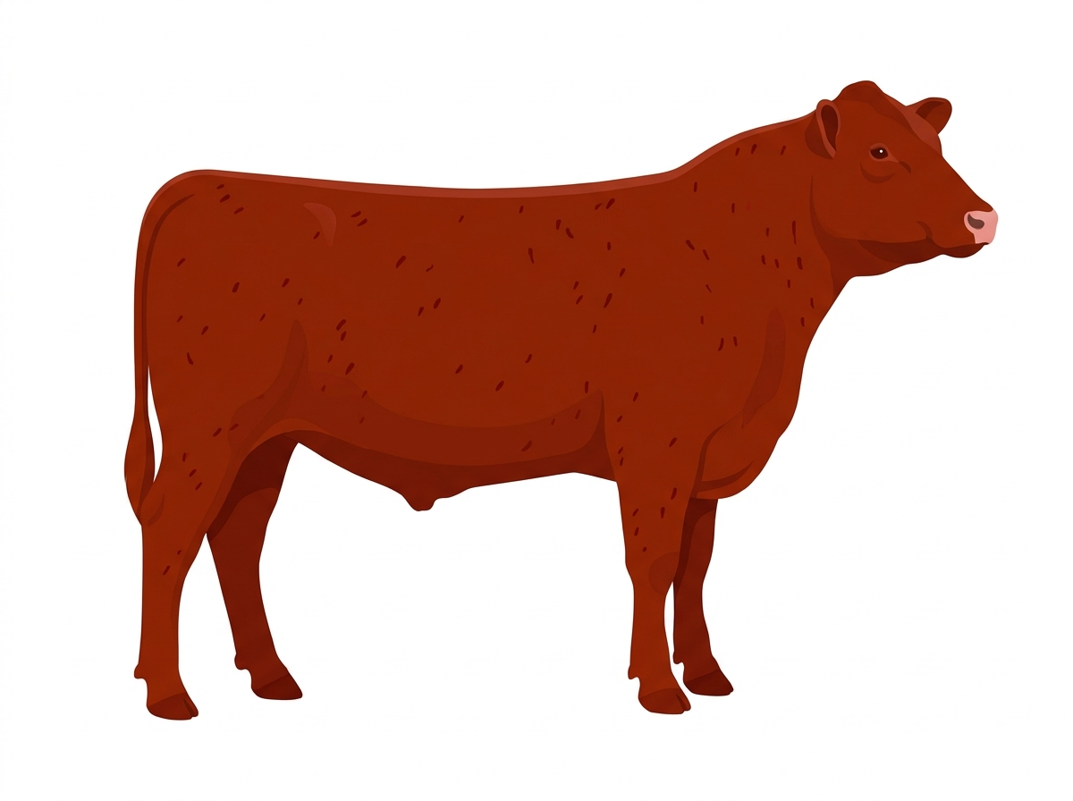 Red with ticking Commercial Shorthorn Steer