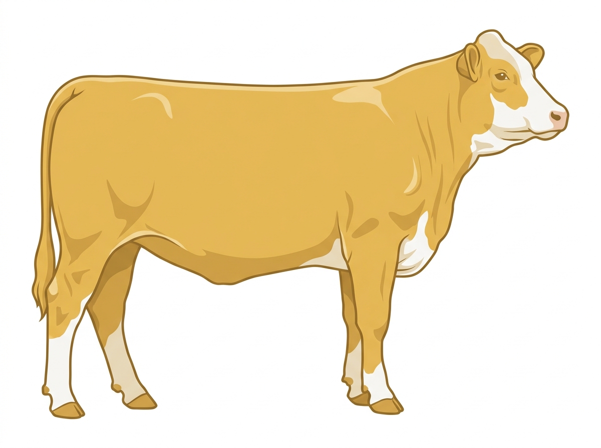 Gold with minimal white markings Commercial Simmental Heifer