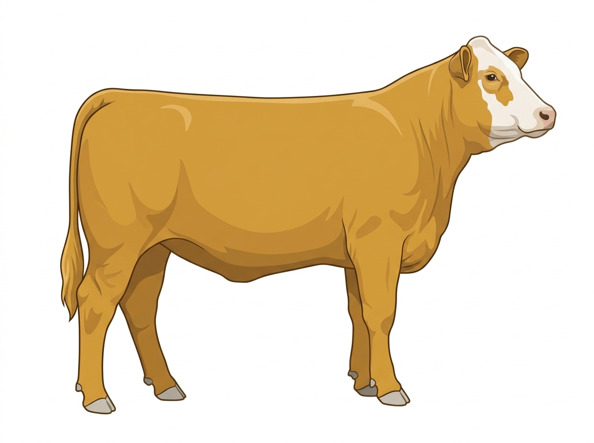 Gold with partial white face Commercial Simmental Heifer