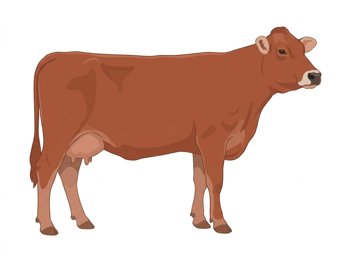 Red Fullblood Braunvieh Cow