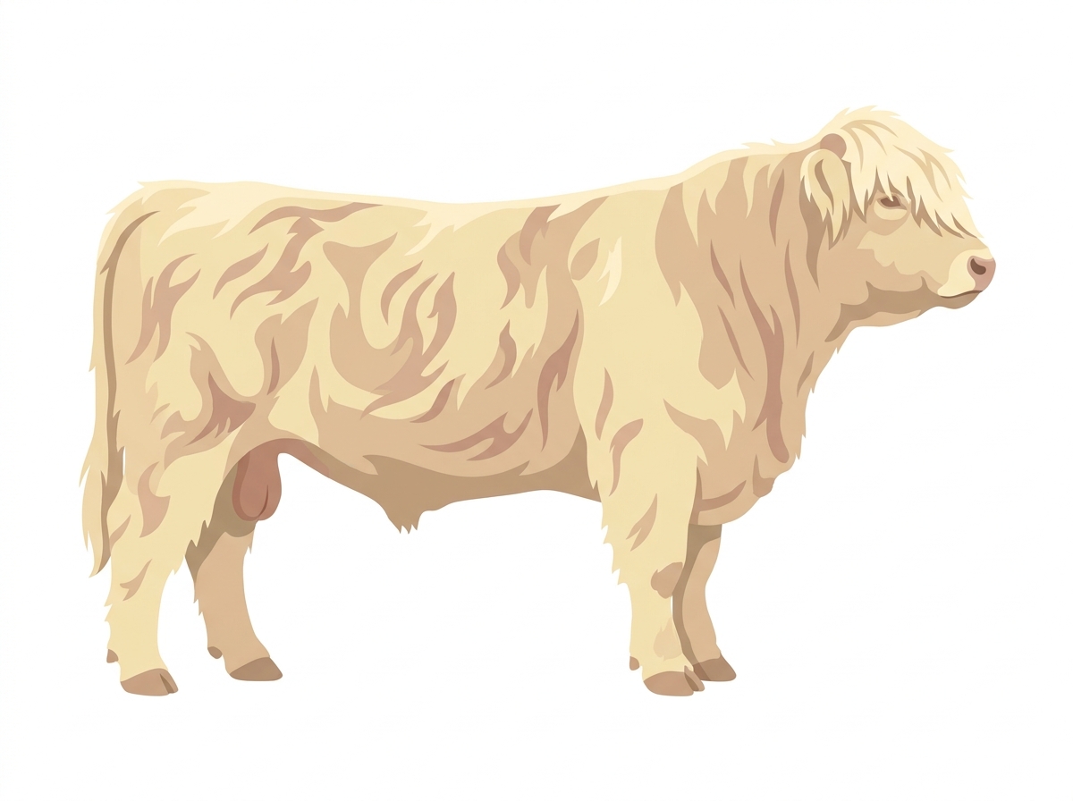 Cream faint brindle Fullblood Highlander Bull