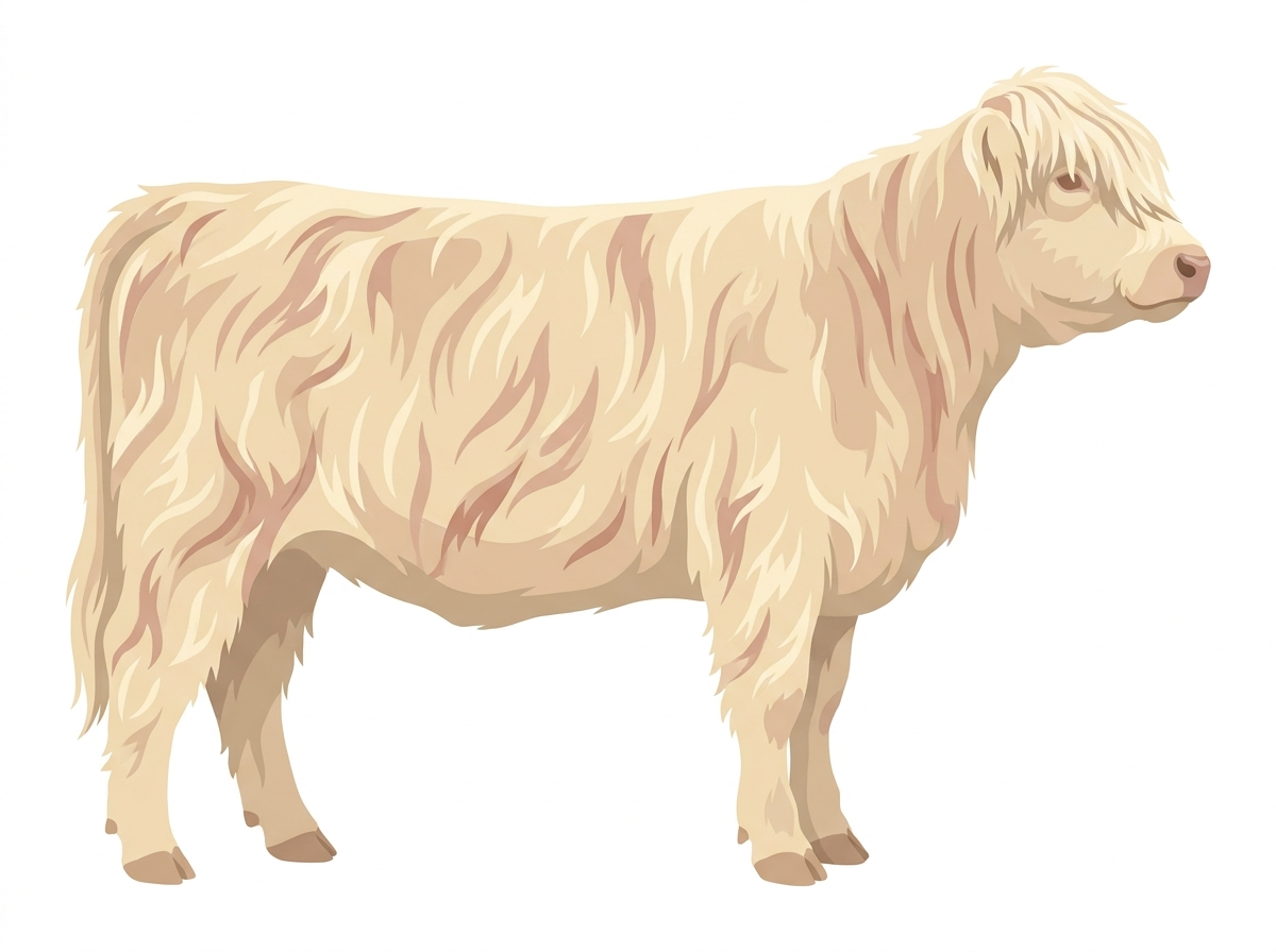 Cream faint brindle Fullblood Highlander Heifer