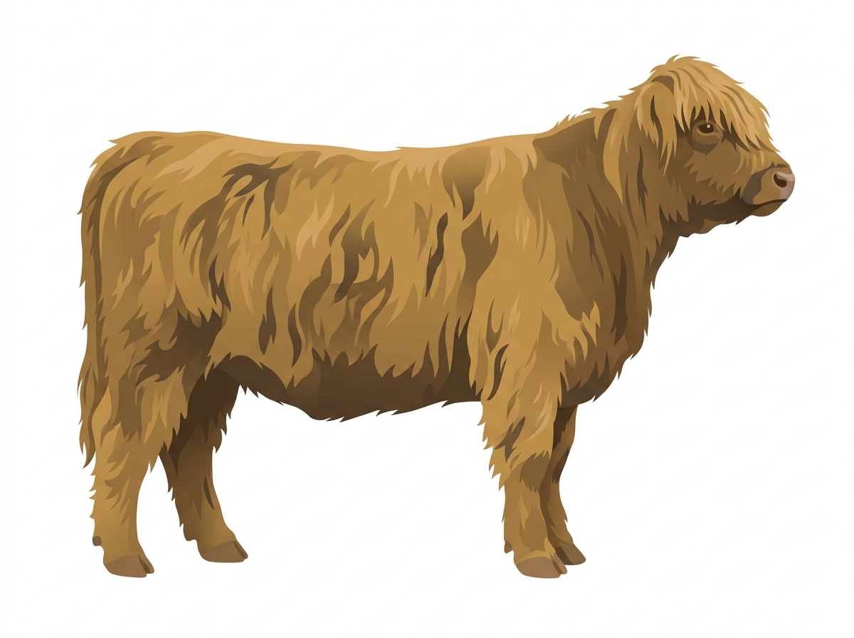 Red Dun brindle Fullblood Highlander Heifer