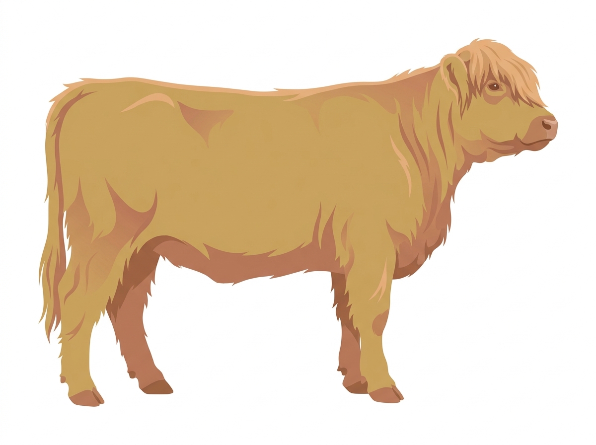 Red Dun Fullblood Highlander Heifer