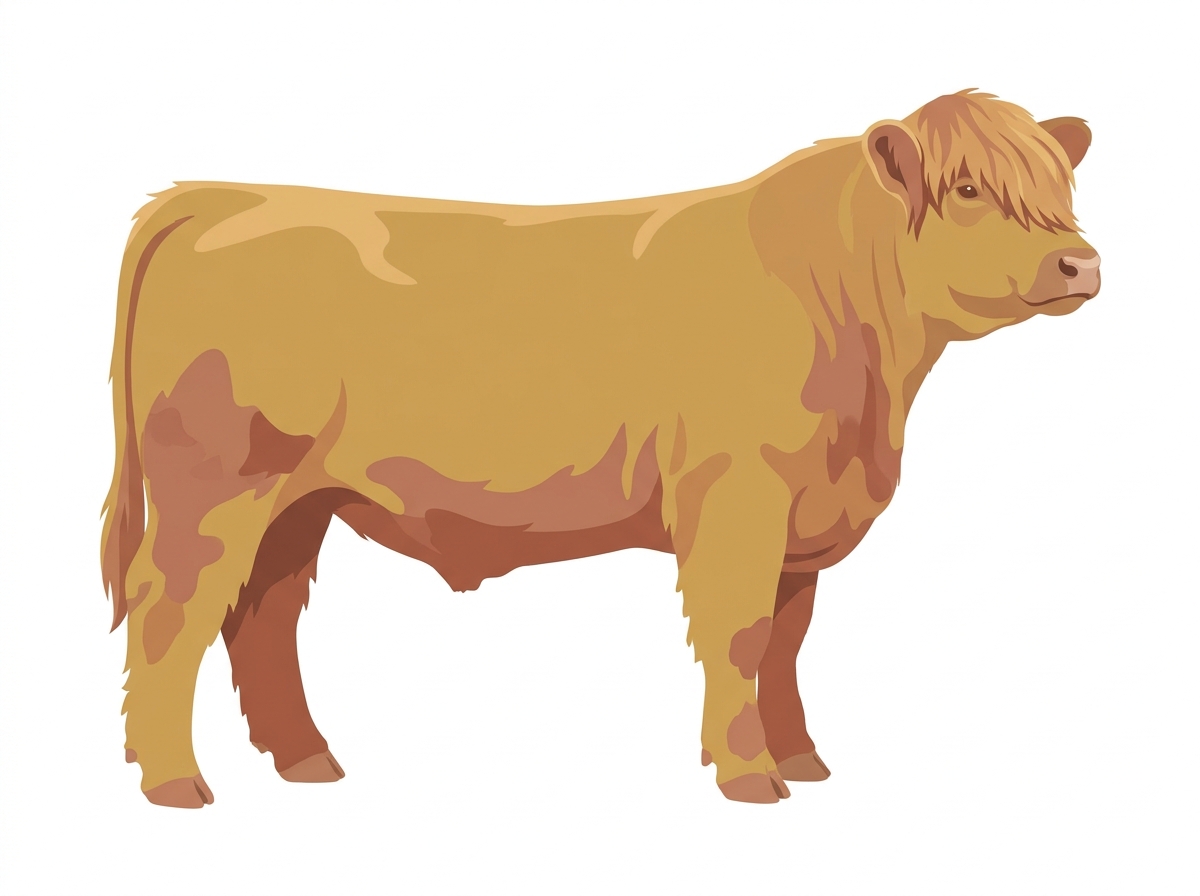 Red Dun Fullblood Highlander Steer