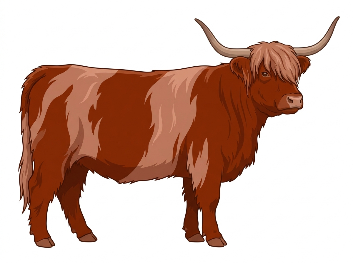 Red faint brindle Fullblood Highlander Heifer