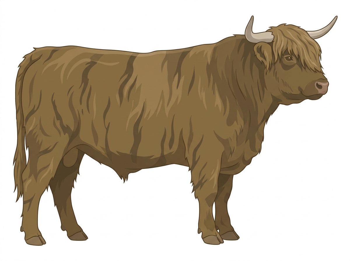 Smoky brindle Fullblood Highlander Bull