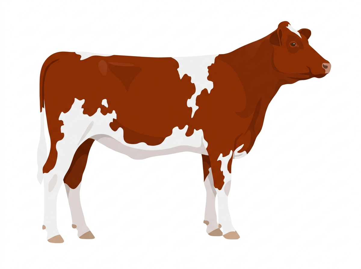 Red heavy roan with white spots Fullblood Maine-Anjou Heifer