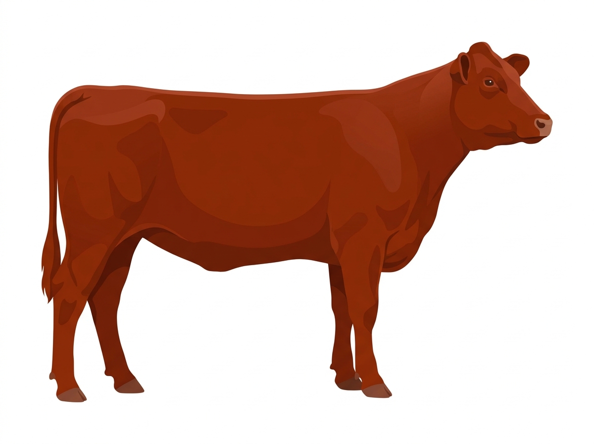 Red Fullblood Maine-Anjou Heifer
