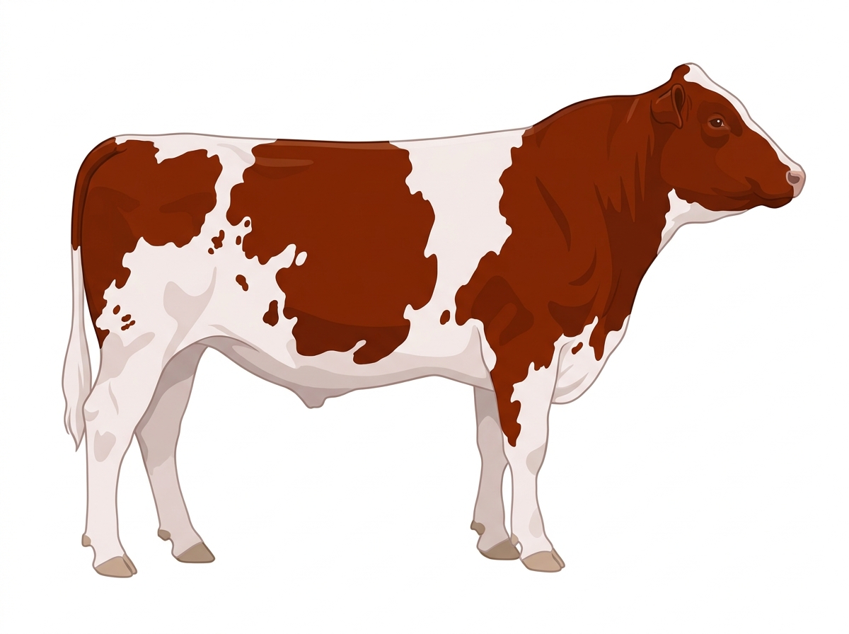 Red light roan with minimal spotting Fullblood Maine-Anjou Steer
