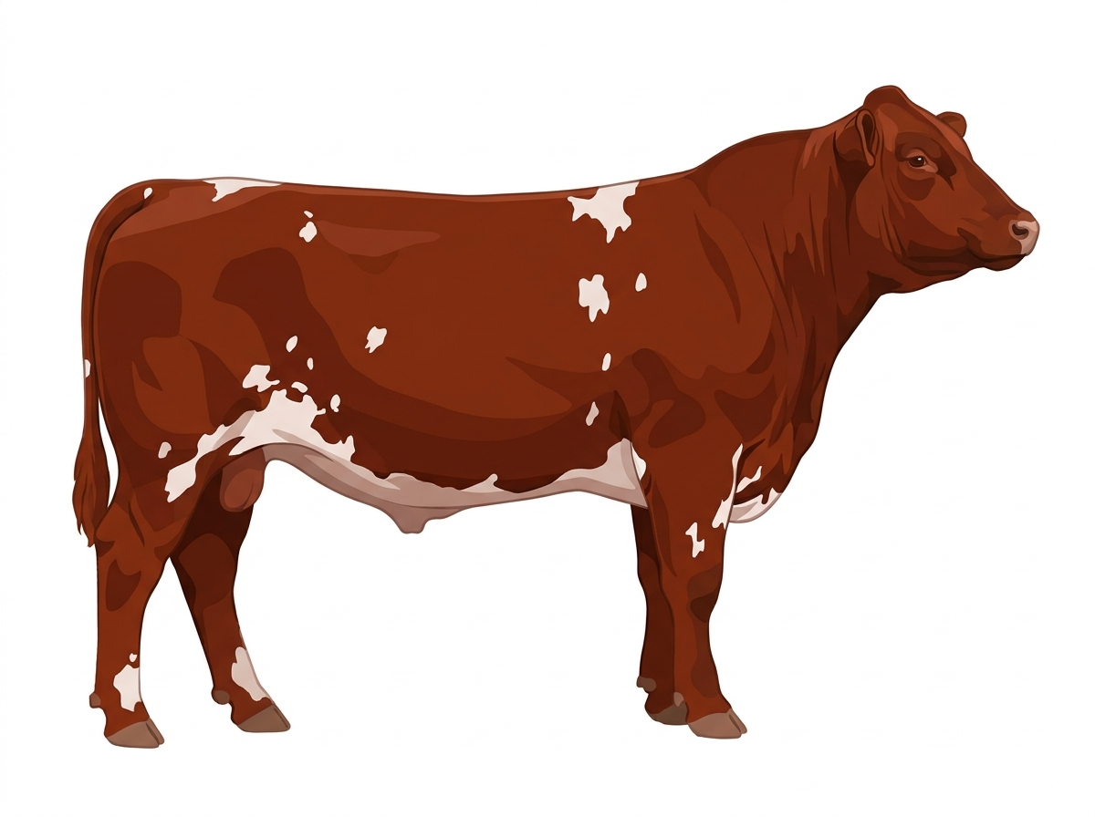Red light roan with white spots Fullblood Maine-Anjou Steer