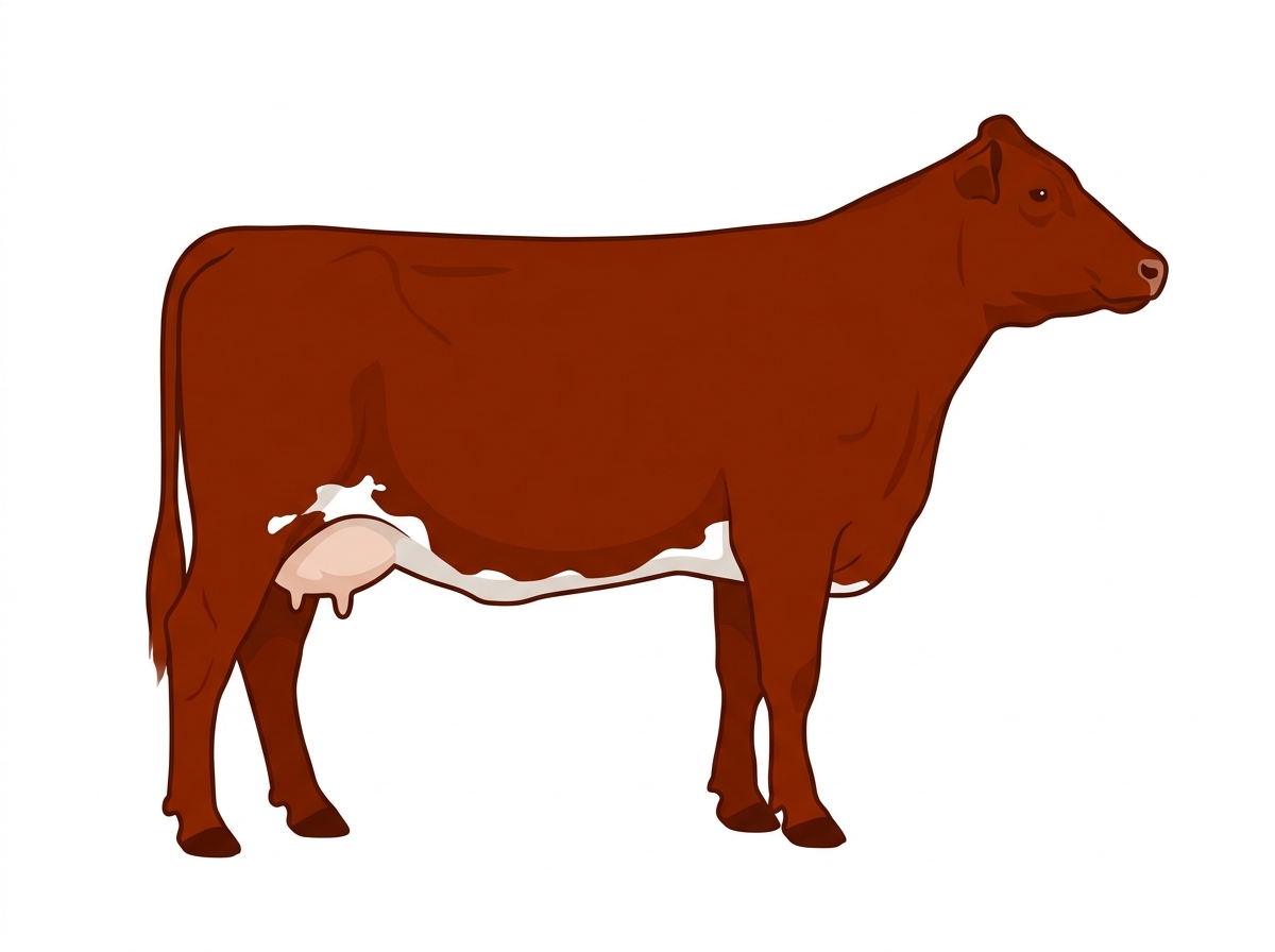 Red roan with minimal spotting Fullblood Maine-Anjou Cow