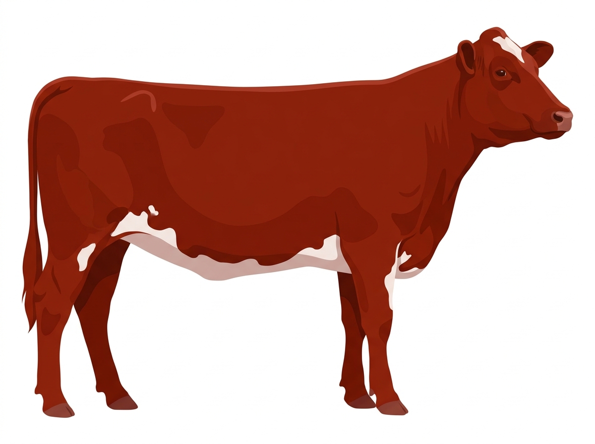 Red with a few white spots Fullblood Maine-Anjou Heifer