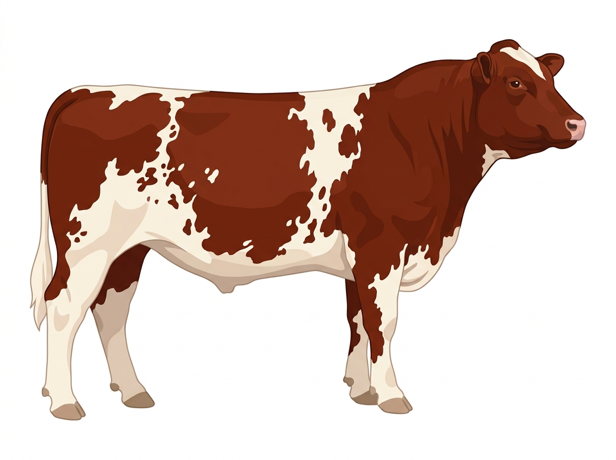 Red heavy roan with minimal spotting Fullblood Shorthorn Steer