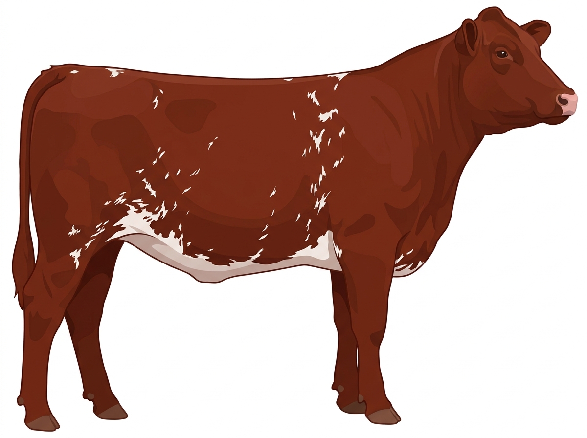 Red with ticking Fullblood Shorthorn Heifer