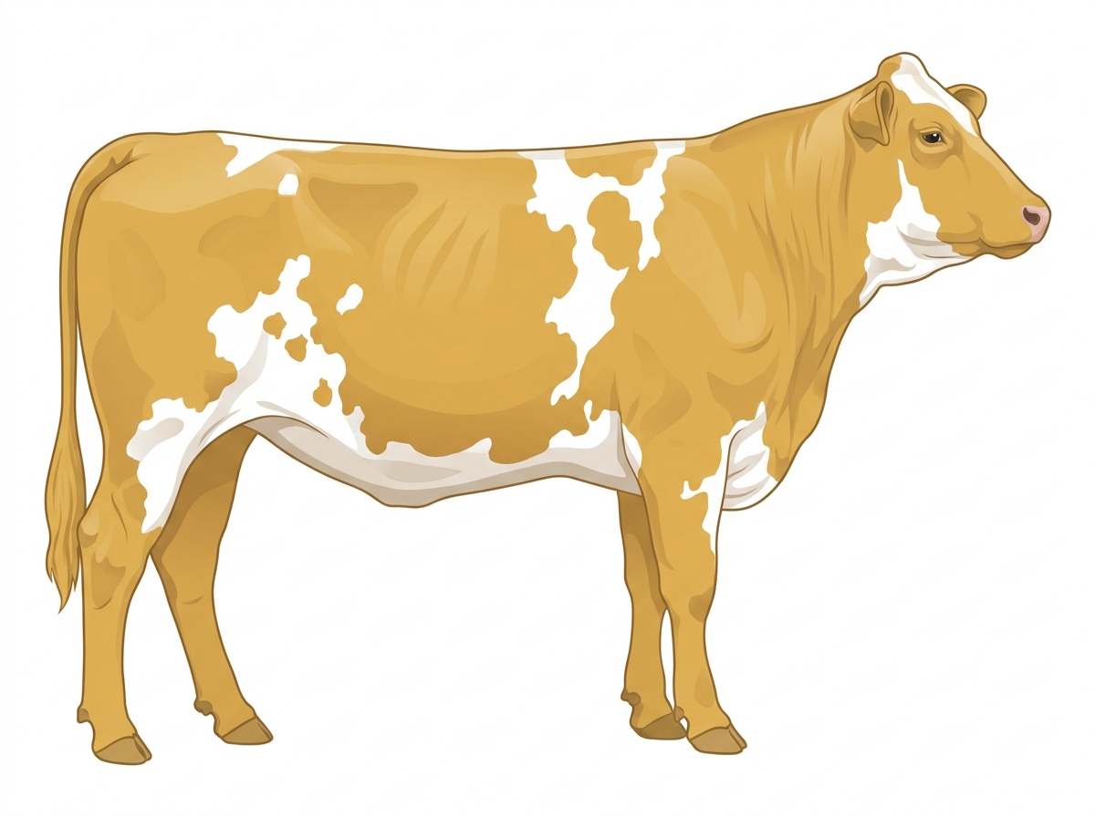 Gold with a few white spots Fullblood Simmental Heifer