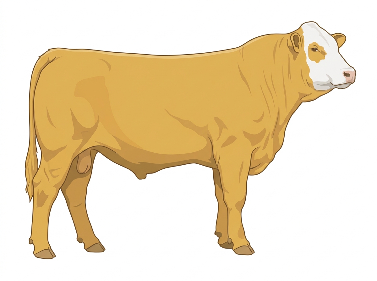 Gold with a white face Fullblood Simmental Steer