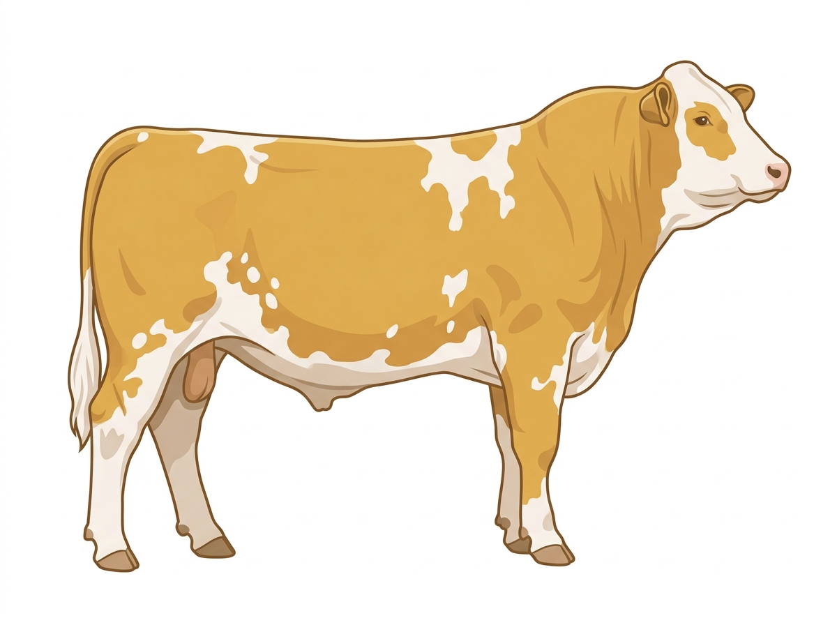 Gold with white spots Fullblood Simmental Bull