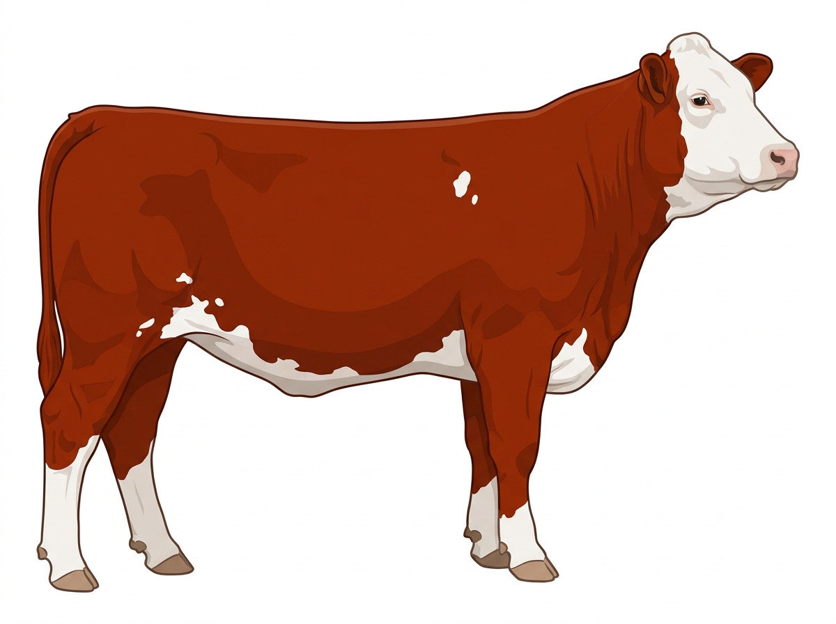 Red with a white face and a few white spots Fullblood Simmental Heifer